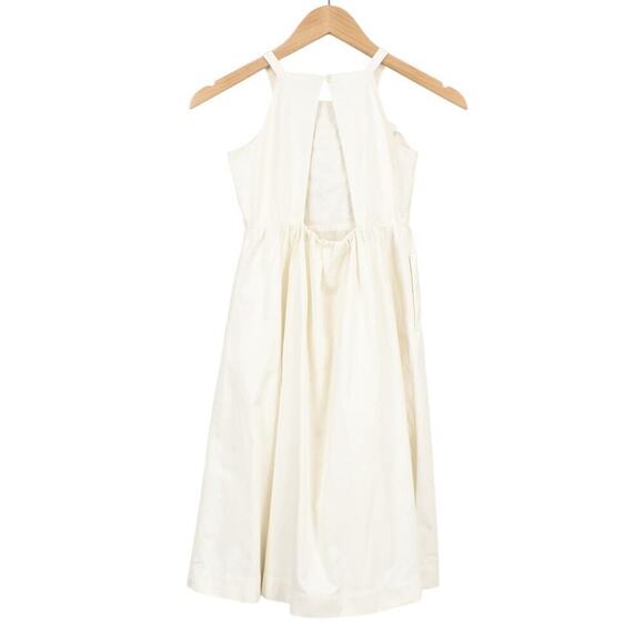 J.Crew Crewcuts Collection Floral Applique Midi Dress Sateen Cotton Ivory 7 NWT - Picture 5 of 7